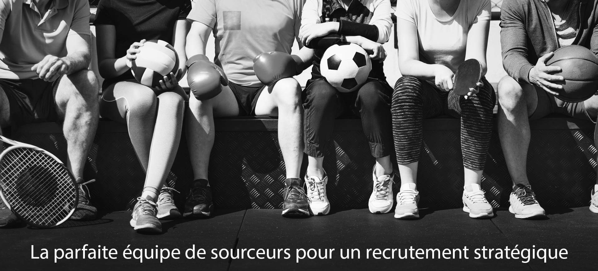 Équipe de sourceurs diversifée pour un recrutement stratégique.